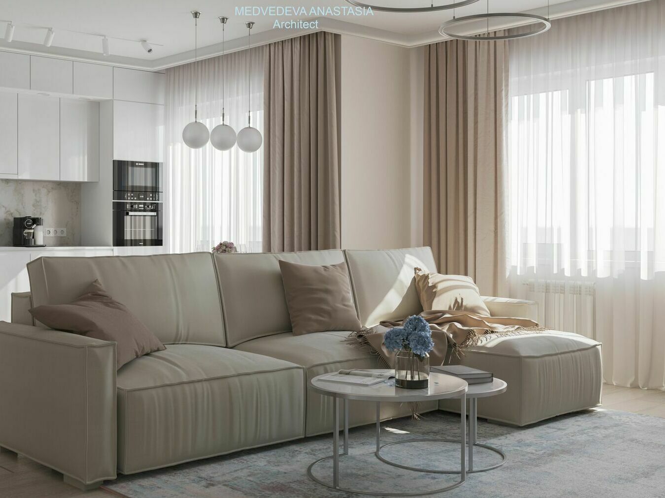 <span style="font-weight: bold;">Дизайн Интерьера Кухни - Гостиной, г.Екатеринбург </span>